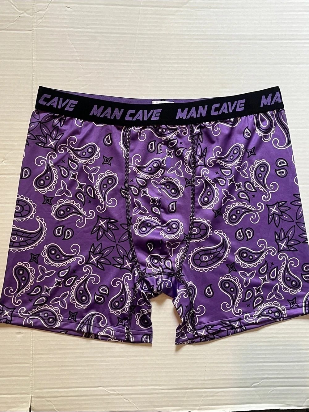 Pick 1 Men’s Black Boxer Briefs with Pink, Purple & Blue Dollar Sign Print